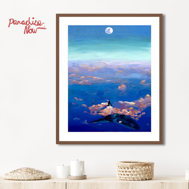 Swimming in the Sky Matted Print
