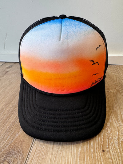 Sunset and Kai Handpainted Hat