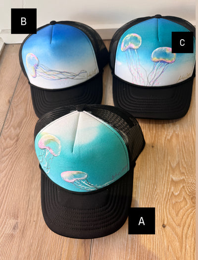 Jellyfish Handpainted Hat