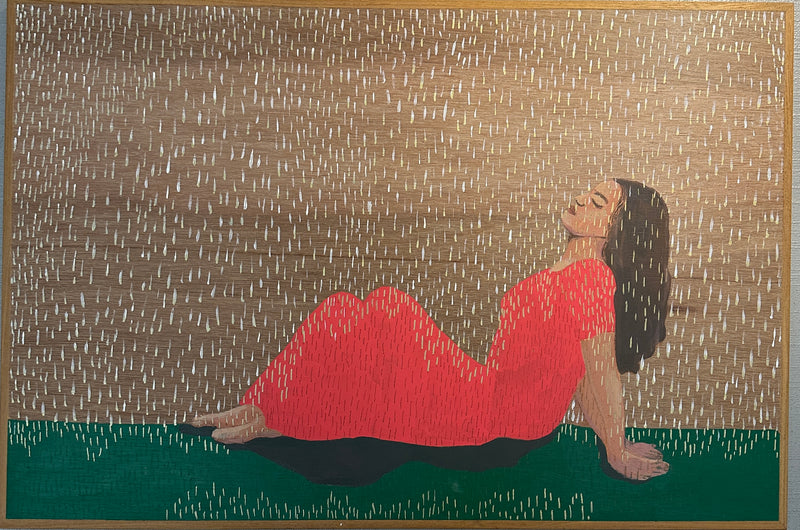 Laying in the Rain Original Art