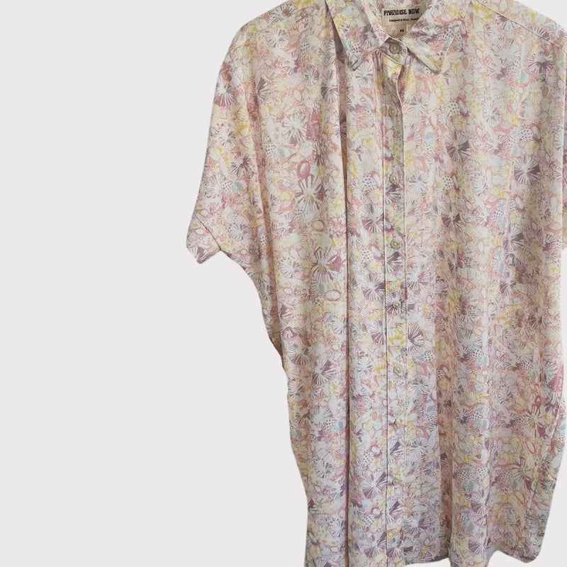 Womens Oversized Shirt in Shell Blossom