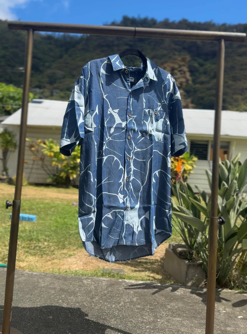 Mens Aloha Tee in Kalo Blues