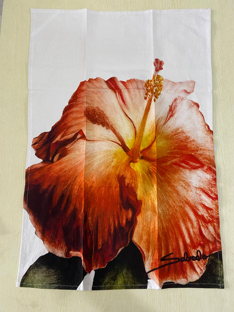 Hibiscus Tea Towel