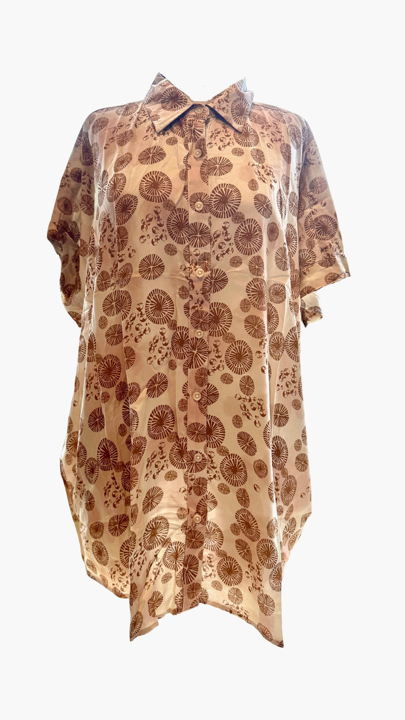 Womens Oversized Shirt in Wild Opihi