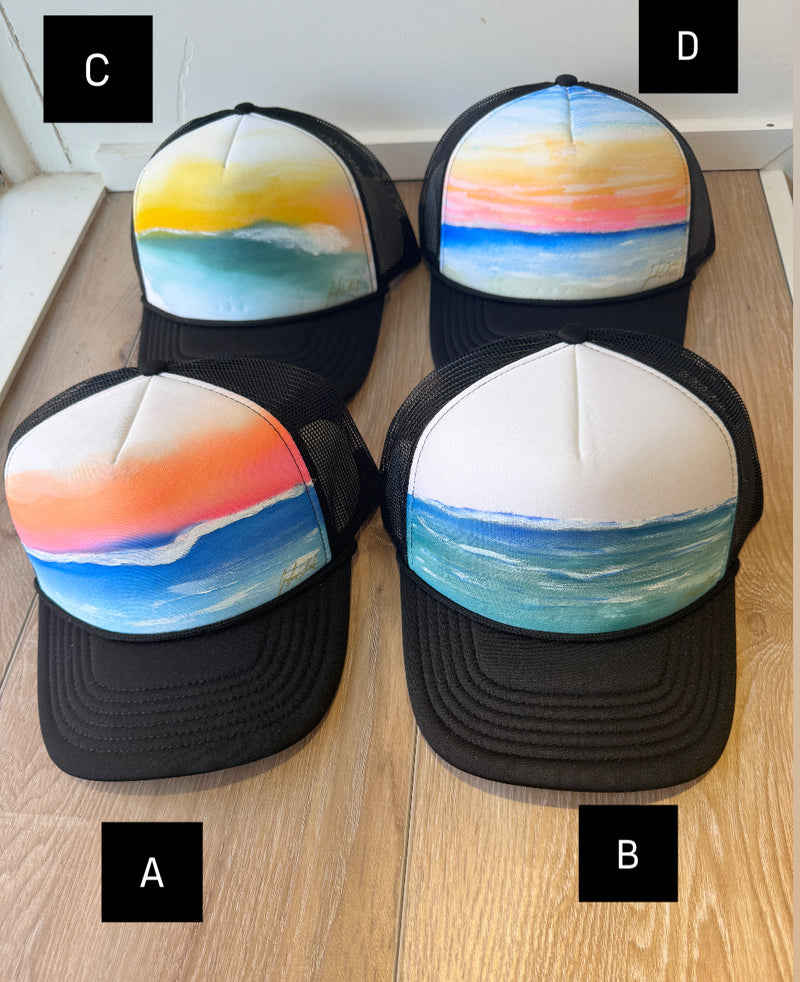 Sunset and Kai Handpainted Hat