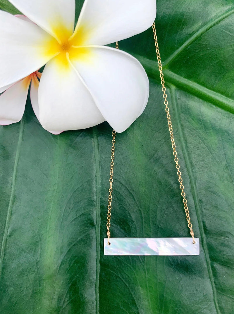 Siargao Mother of Pearl Bar Necklace