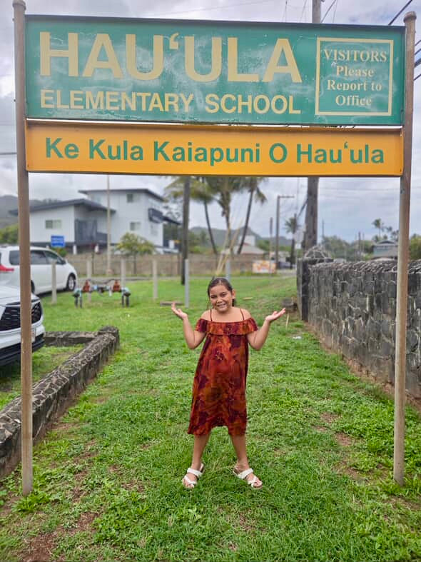 Girls Aloha Dress in Autumn Hau