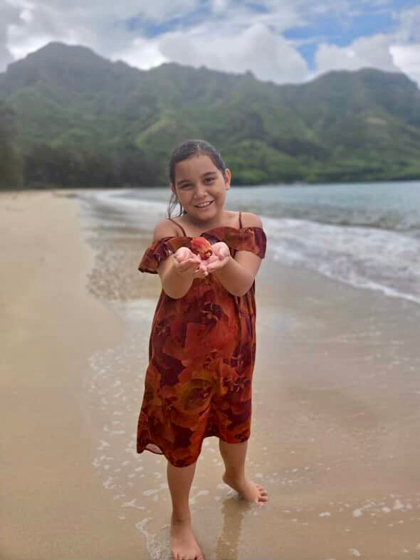 Girls Aloha Dress in Autumn Hau