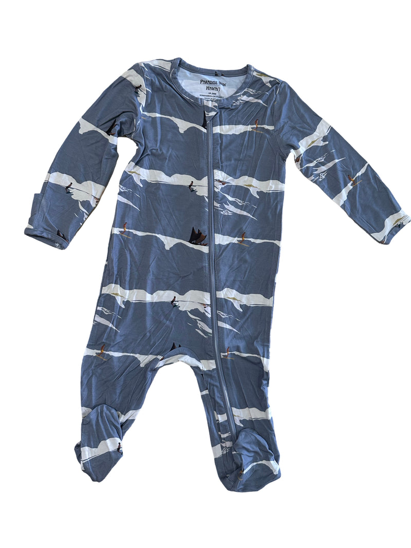 Long Sleeve Keiki Romper in Watermen