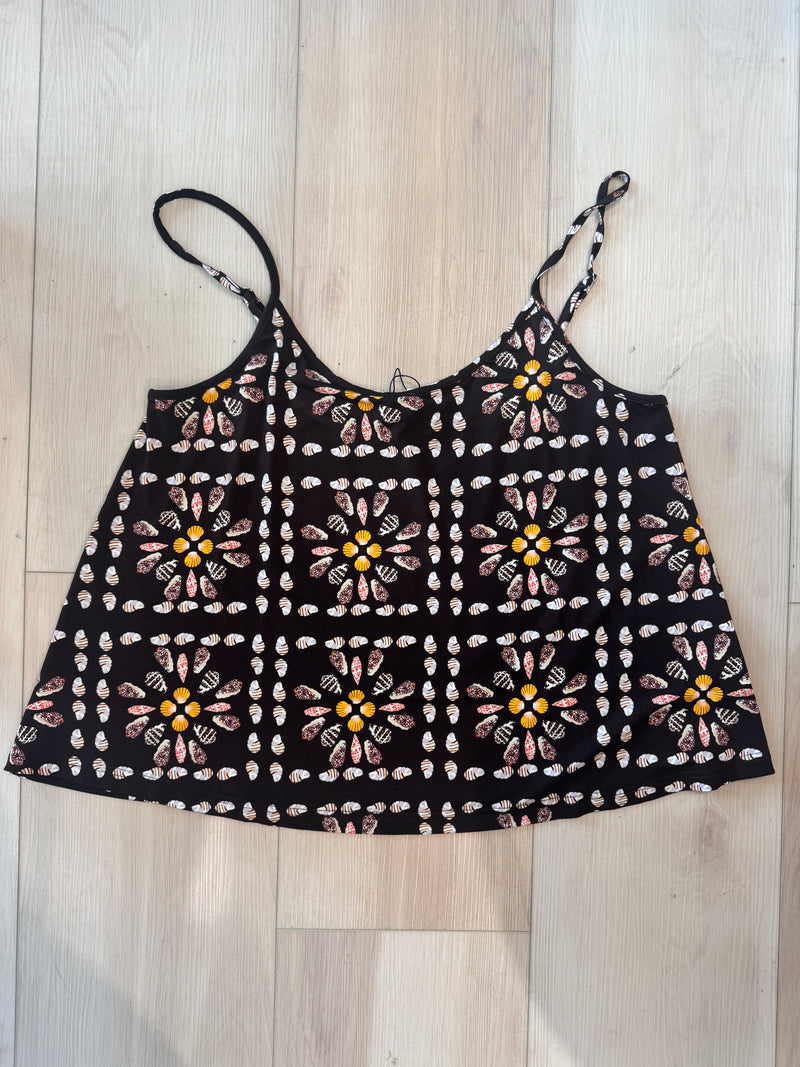 Womenʻs Flowy Bamboo Tank Top in Shell Quilt