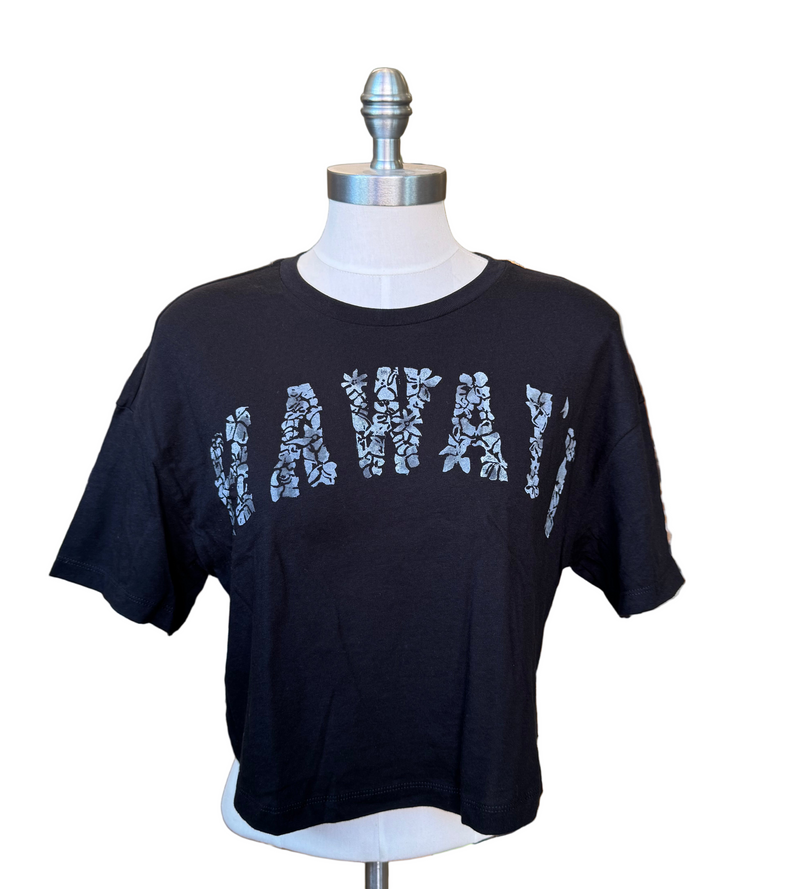 Womenʻs Cropped Tee in Pua Hawaii