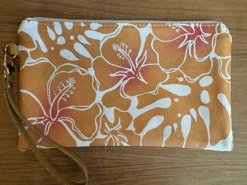 Hand Printed Wristlet