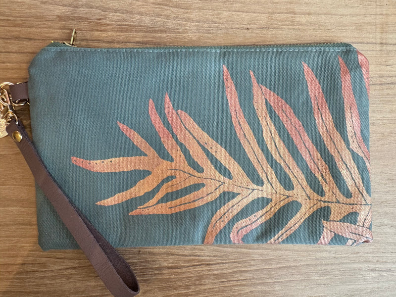 Hand Printed Wristlet