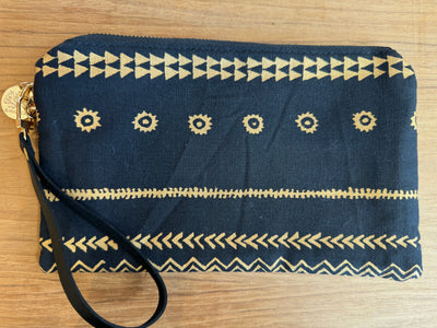 Hand Printed Wristlet