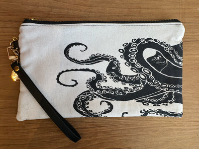 Hand Printed Wristlet