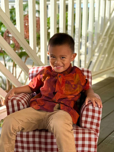 Keiki Boys Aloha Tee in Autumn Hau