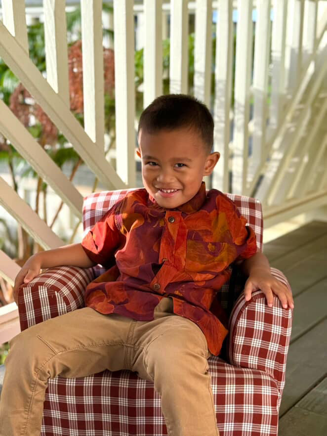 Keiki Boys Aloha Tee in Autumn Hau