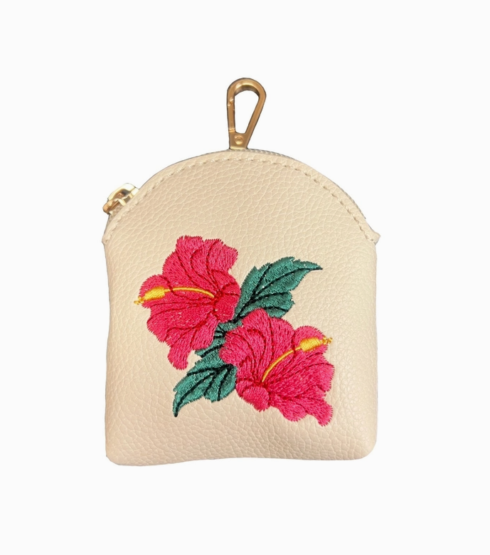 Leilani Creme Mini Pouch Keychain