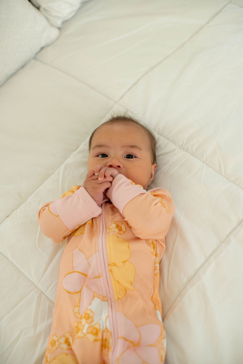 Long Sleeve Keiki Romper in Guava Jelly