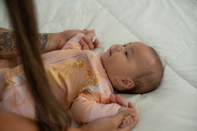 Long Sleeve Keiki Romper in Guava Jelly