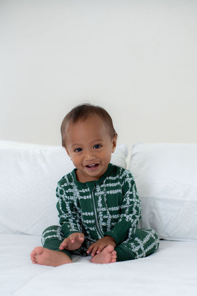 Long Sleeve Keiki Romper in Palaka