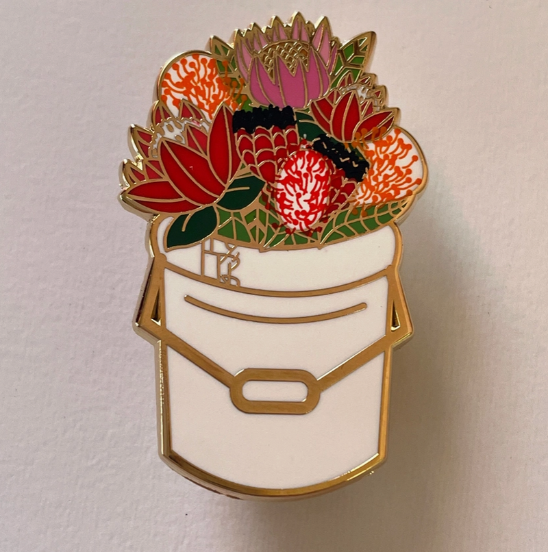 Protea Bucket Enamel Pin