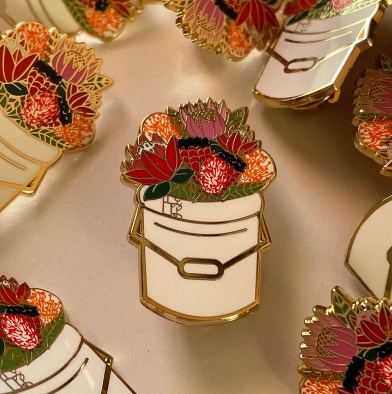 Protea Bucket Enamel Pin