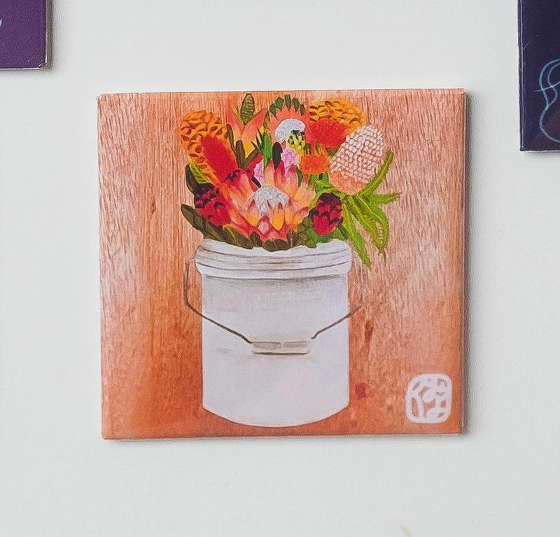 Protea Bucket Magnet