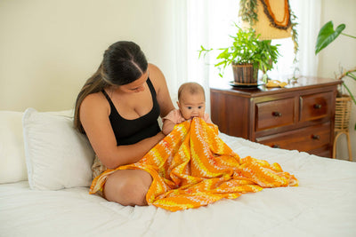Pumpkin Puakenikeni Baby Swaddle