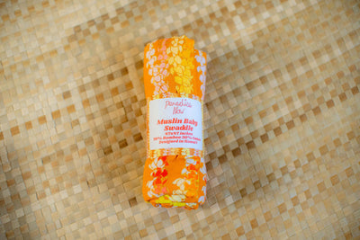 Pumpkin Puakenikeni Baby Swaddle