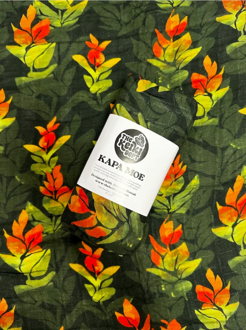 Keiki Dept. Green Liko Lehua Swaddle