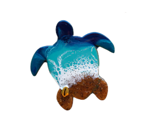 Ocean Resin Magnet - Honu