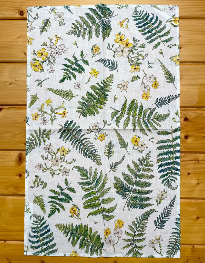 Puakenikeni & Fern Tea Towel