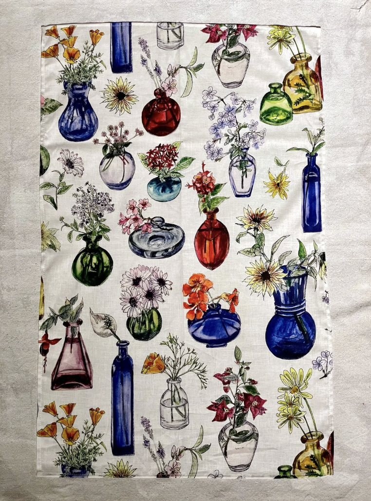 Tiny Vases Tea Towel