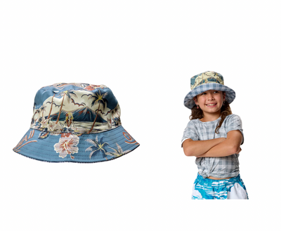 Reversible Vintage Palaka Bucket Hat (Kids)