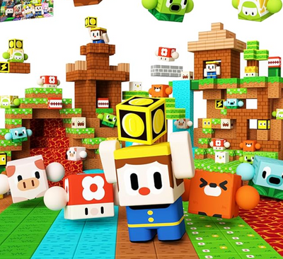 Mario Magnetic Building Cubes - 100 Piece Set