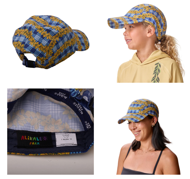 Plumeria Palaka Navy UPF40+ Hat