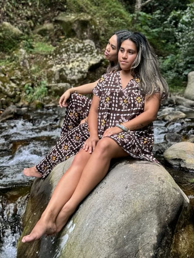 Women's Babydoll Dress in Shell Quilt