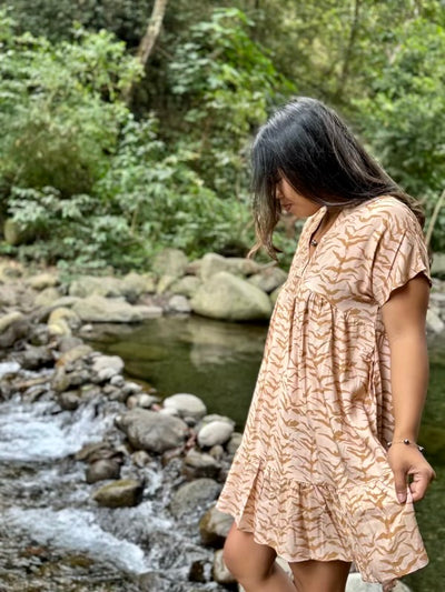 Women's Babydoll Dress in Wild Iwa