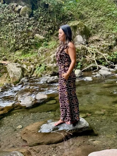 Womenʻs Flowy Bamboo Pants in Shell Quilt