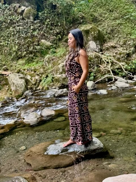 Womenʻs Flowy Bamboo Pants in Shell Quilt