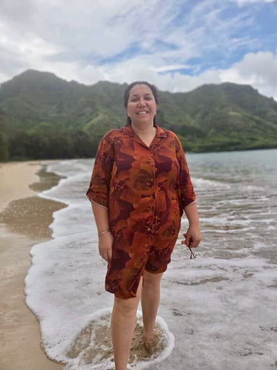 Women's Shirt Dress in Autumn Hau