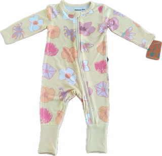Long Sleeve Keiki Romper in Native Pua