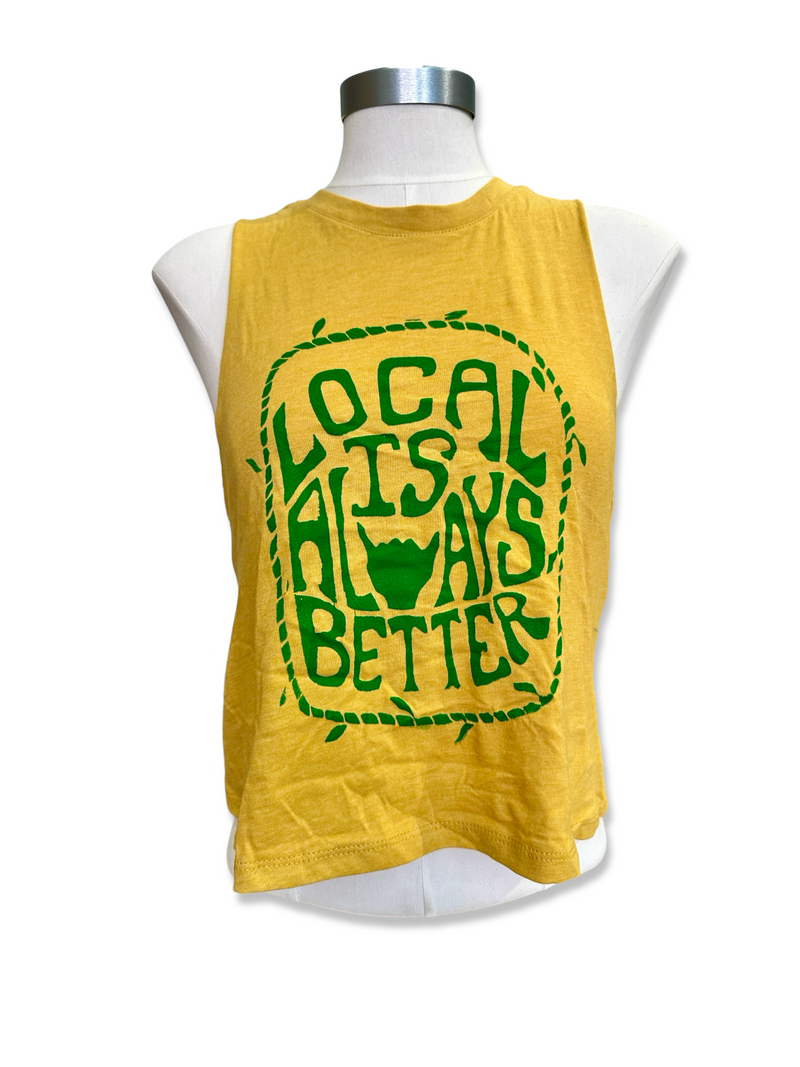 Local Is Always Better Racer Crop Top