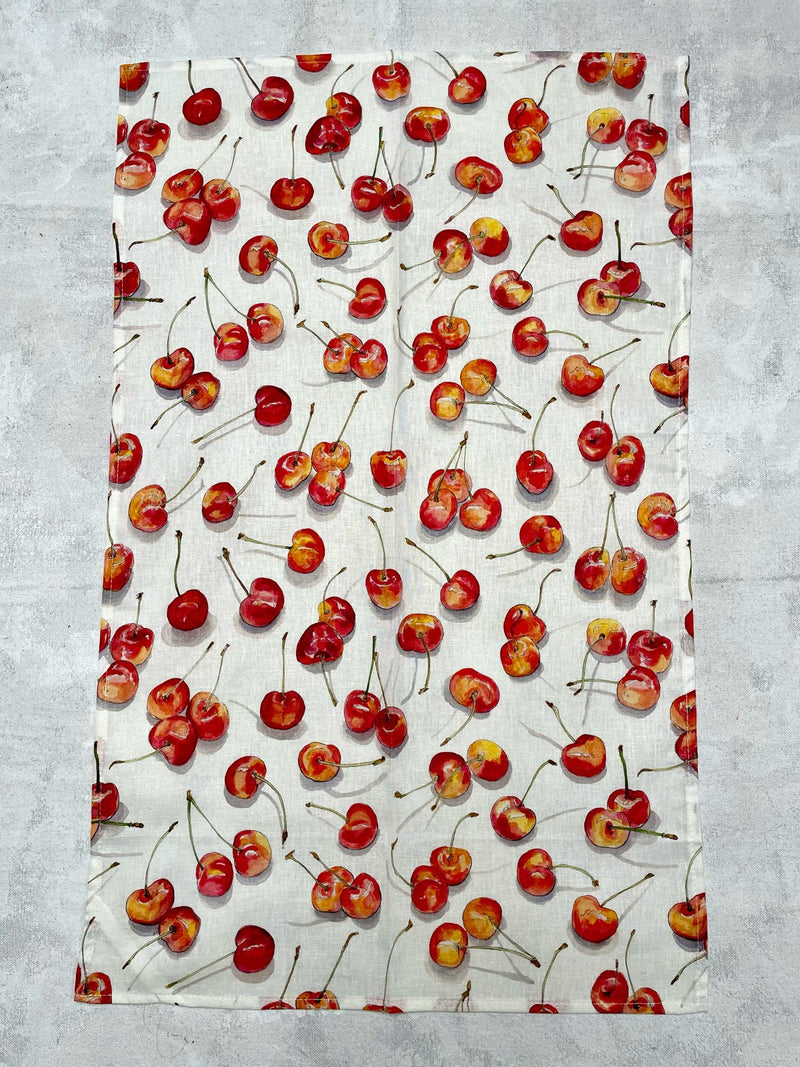 Rainier Cherries Tea Towel