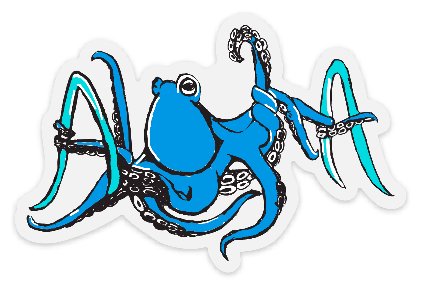 Aloha Octopus Sticker – Paradise Now Hawaiʻi