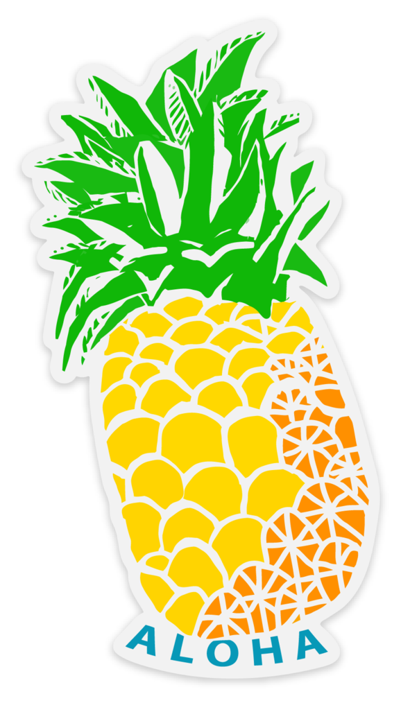 Aloha Pineapple Sticker