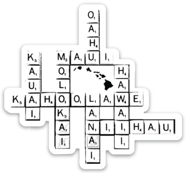 Hawaiʻi Scrabble Sticker