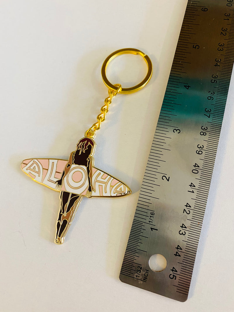 Aloha Surfer Keychain