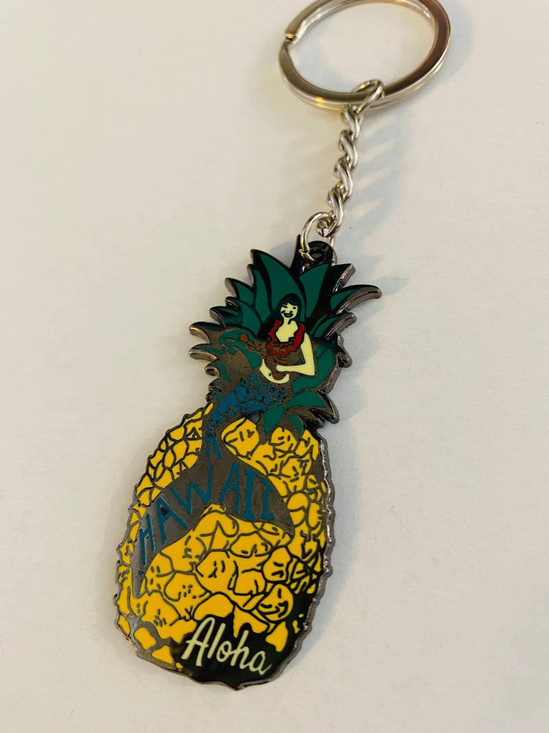 Pineapple Mermaid Keychain